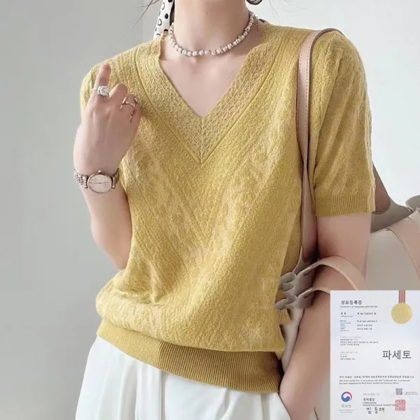 상표등록 파세토 알렛 브이넥 반팔티 팔색조유니버스