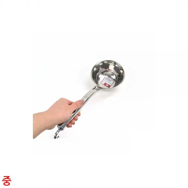 [ALJ_0434948] 스텐 골드 통샥구 짧은손잡이 배식국자 중형 600cc 국자 식당국자 국물국자 요리국자 육수국자