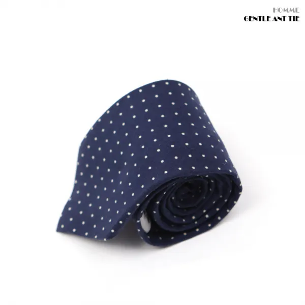 젠틀안트 도트 수동넥타이 폭8cm 네이비 MT-5075