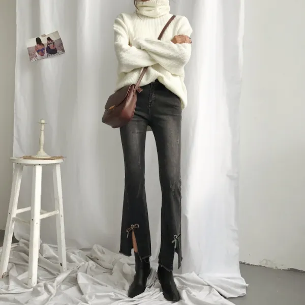 머머다 머머다 여성 봄 스판 부츠컷 청바지 데님팬츠 빅사이즈17 Lyj17 586765428742