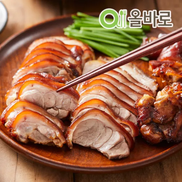 [멸치쇼핑][올바로] 황칠 순살 무뼈 족발 300g이상 + 소스 2종 증정, 상세페이지 참조