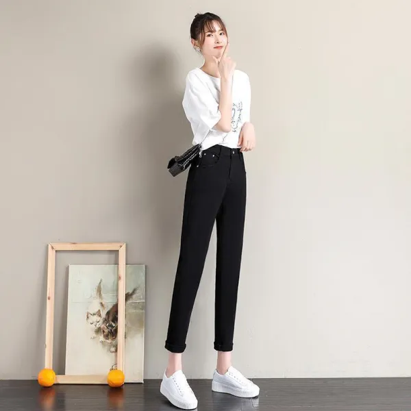 원모어 여성 스트레이트핏 일자 와이드 루즈핏 봄가을 하이웨이스트 날씬해 보이는 빅사이즈 노친미 화이트 팬츠
