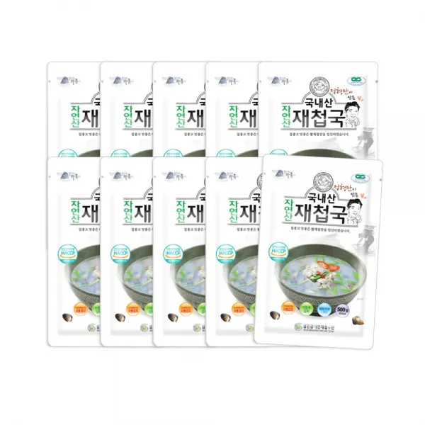 섬진강 하동 재첩국 500gX10팩 국산