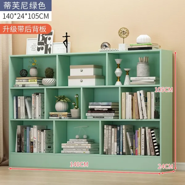 책장 착지 침실 작은 궤 거실 독창적 레이어드 책꽂이, 티파니 그린 140cm 0. 6메터 이하 와이드