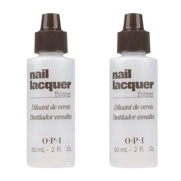 OPI Nail Lacquer Thinner 네일 래커 메니큐어 띠너 2oz(60ml) 2팩, 1개