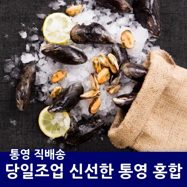 미미수산 통영바다에서 당일 채취한 세척 홍합 1개 3kg