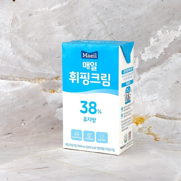 매일 동물성 휘핑크림 38% 1L/유지방 38%/매일유업, 매일 휘핑크림 38 1L+아이스박스