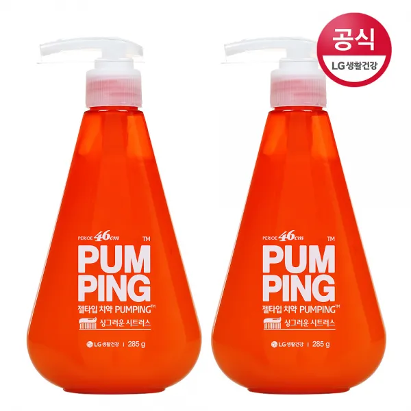 페리오 시트러스 펌핑치약 285g X 2개, 단품