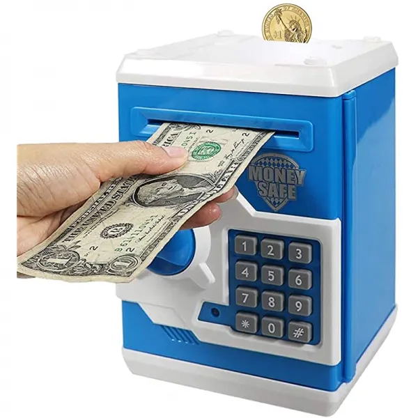 Money Safe Piggy Bank Box Atm 저축 은행 Coins Cash Box Auto Scroll Paper Money 크리스마스 선물 소녀 소년 아기 미니 디지털 전자 암호 시대 3 12년 전 장난감 Iexcl 수줍음 상세페이지 참조