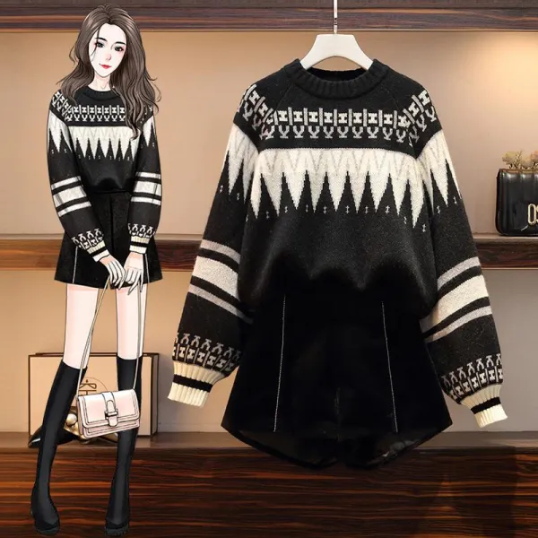 새로이 Vus0kaan 여성 겨울가울 상하의 세트 긴바지 투피스