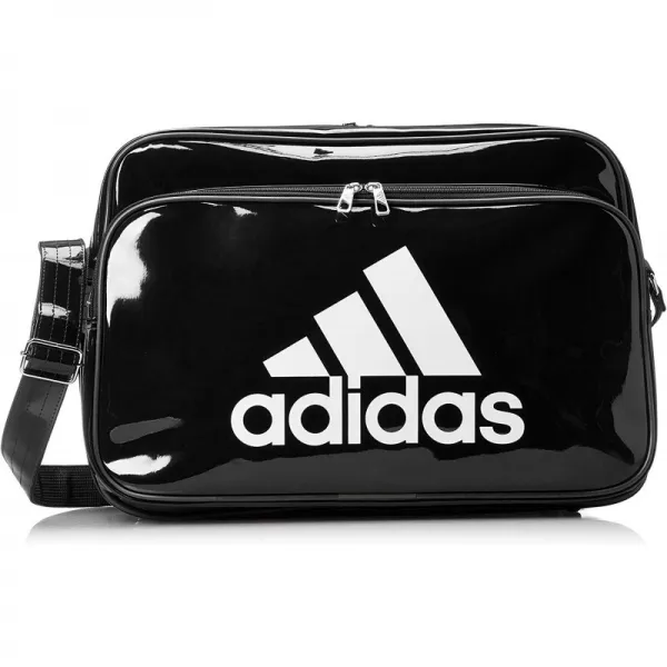  아디다스 숄더백 에나멜 가방 L 블랙 / 화이트