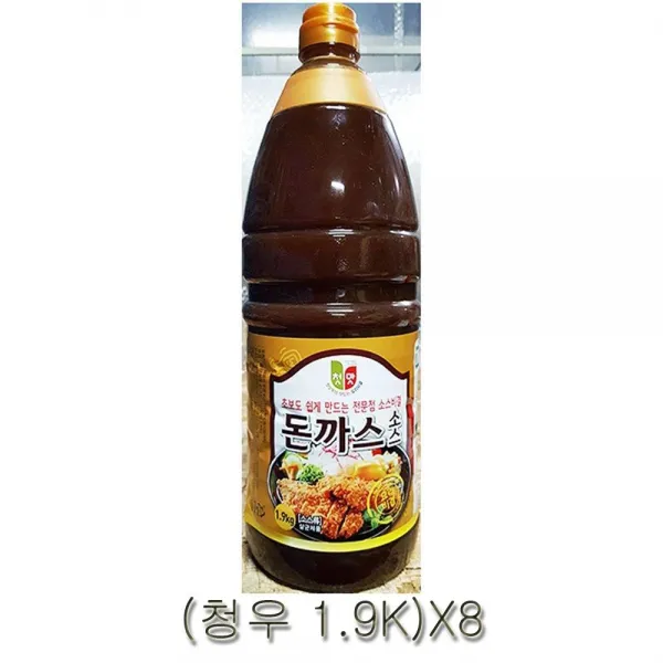 청우 돈까스소스 1.9Kg X8 업소용식자재 돈가스소스 간단요리 건강에좋은음식 경양식돈까스소스 돈가스소스 돈까스소스 맛있는소스 업소용식자재 업소용식재료 정성가득, 본상품선택