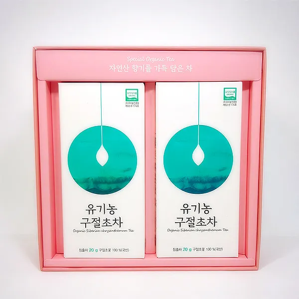 함양지리산다원 유기농 구절초차 20g x 2통 선물세트, 구절초차선물세트