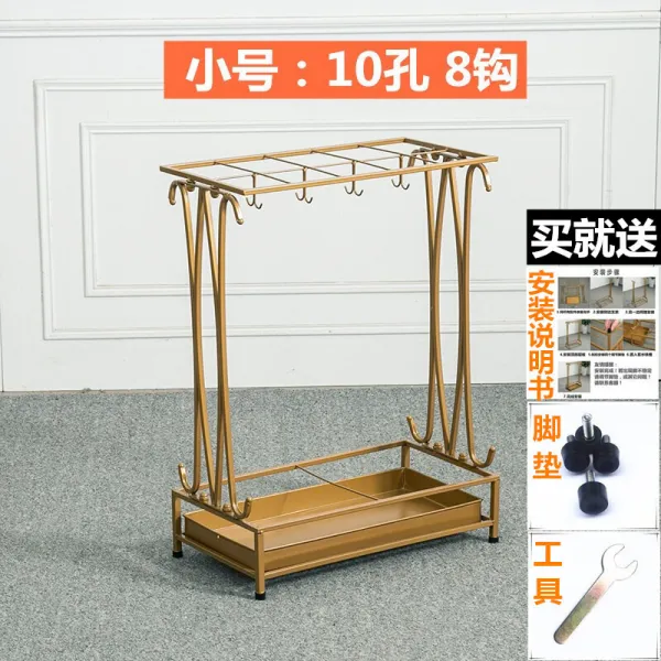 낙지식 우산 우산 우산 우산 받침 부귀 금색 소호 10공 8구