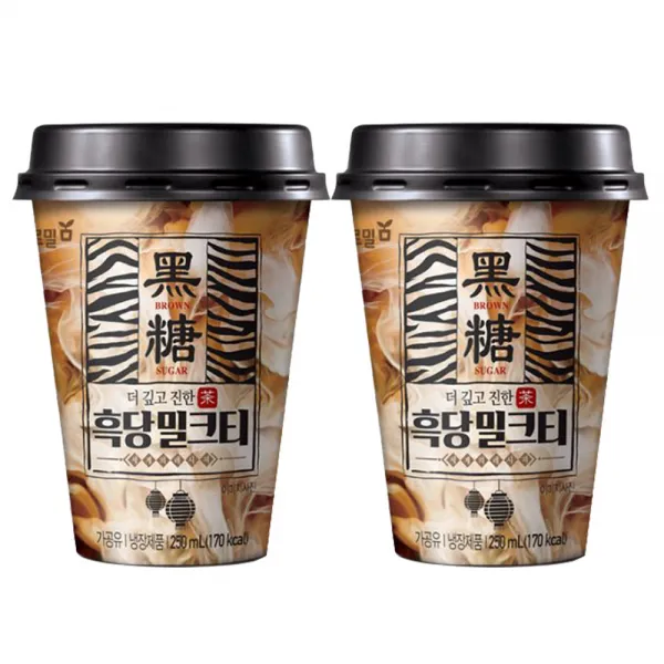 푸르밀 유통기한임박 PL015)푸르밀 진한 흑당밀크티250ml 10컵(기한3.31), 10개입