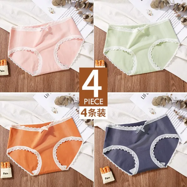 제스타 헴팬티 누디라인팬티 노라인팬티 고양이 인형 여성 순면 코튼 밑동 미디웨스트 헴라인 여름 피부 친화 배기 소녀 스위트