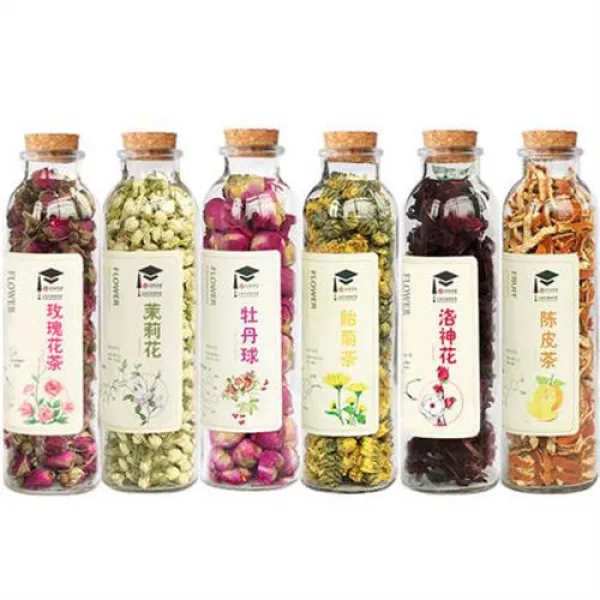행림초당 꽃차 6병 세트 낙신초화 찻잎 선물세트 쟈스민장미고추보리차통장, 단일상품