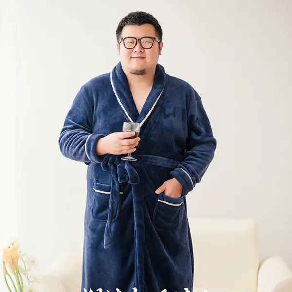 빅피플 남자 빅사이즈 가운 기모 잠옷 Mu09