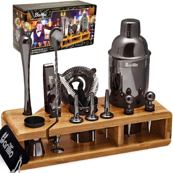 Barillio BARILLIO 바텐더 키트 칵테일 쉐이커 23종 세트, set, Black