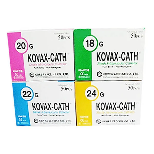 한국백신 정맥카테타 혈관내튜브 1box 24g 0.75" 50ea 