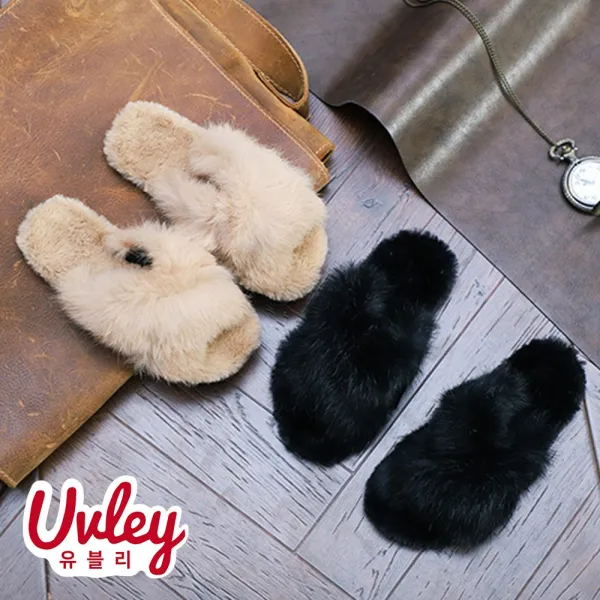 유블리 여아 털슬리퍼 2color 최다 사이즈 아동 가을 겨울 슬리퍼 키즈 패셔니스타 신발