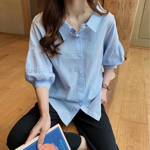디에프 여성 여자 보보 벌룬 블라우스 여름신상블라우스 데일리룩