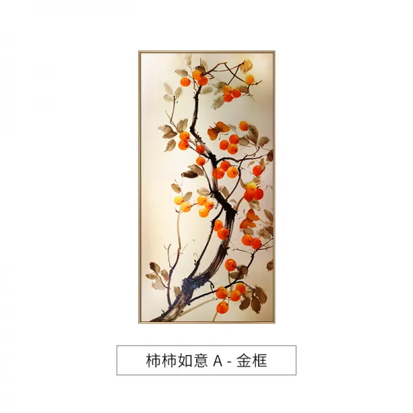 포가공 말 페인팅 매사 감화 만감 감여의 그림을 걸다 신비하고 환상적이다 현관 복도 통로 뮤럴 곶감이뜻대로되다a 금테배련예술가순수핸드페인팅（사용