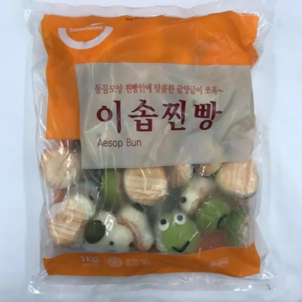 세미원 동물캐릭터 이솝찐빵 1kg 1개