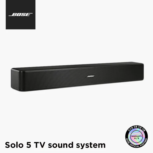 [BOSE] 보스 정품 Solo 5 사운드바 블루투스 스피커, 단품