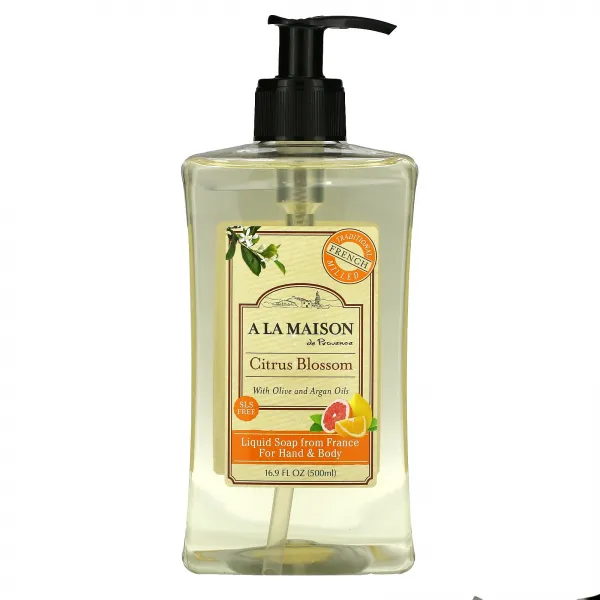 A La Maison de Provence 핸드 바디 액상 비누 시트러스 꽃잎 500ml(16.9floz) 2팩