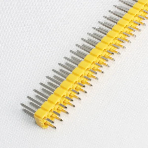 컬러 핀헤더 Dual 2x40Pin Straight(2.54mm) 노랑핀헤더 핀헤더 DM2722, 단일상품