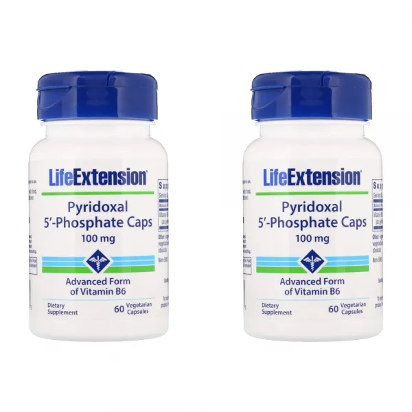 Life Extension 피리독살 5'인산정 Caps 100mg 60정 2병 선택 상세설명참조