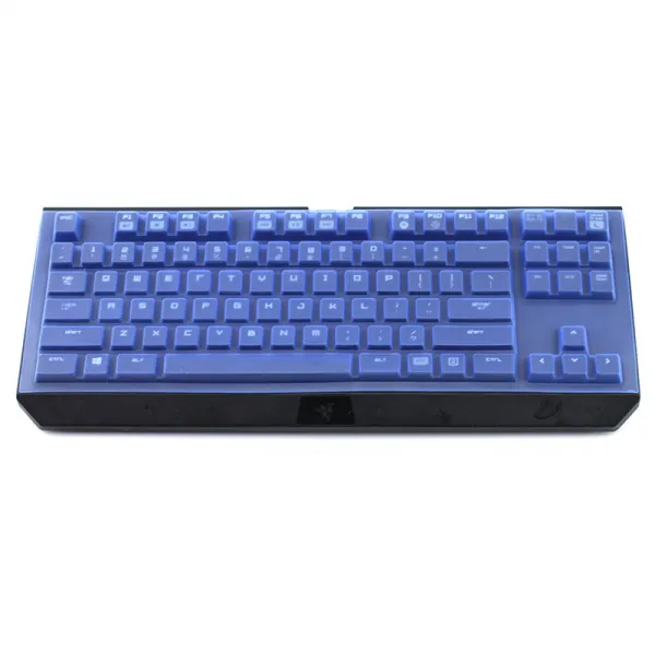 키보드Dock포함 뇌사 RAZER 블랙 과부 거미 경기 환채판 V287 건 보호필름 실리콘 먼지방지 커버, 1, 투명 남청색의
