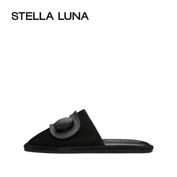여자슬리퍼 STELLA LUNA2020봄 뉴타입 buckle스퀘어 캐주얼 플랫슈즈 평평한바닥 여성바깥에착용 슬리퍼 샌들