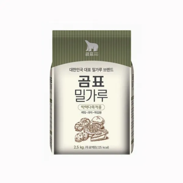 MDF2010 대한제분 곰표 박력 밀가루 2.5 KG 대한제분/곰표/박력/밀가루, 1개