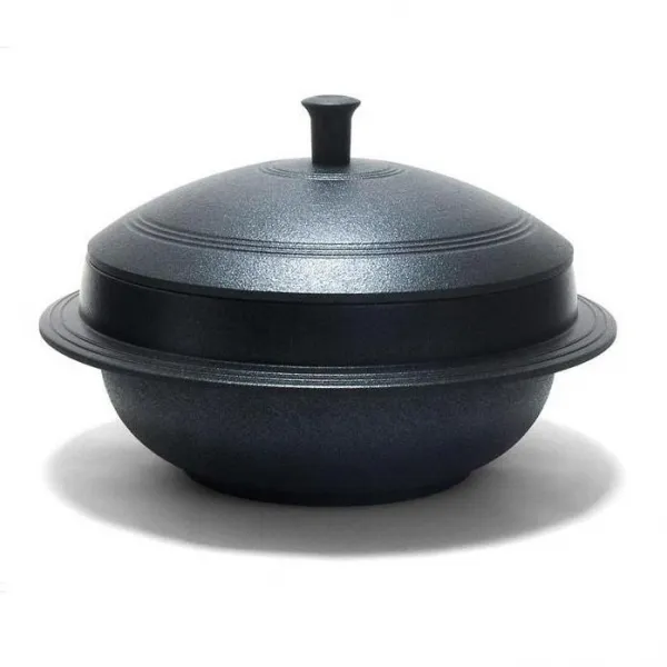 옛가마솥 느낌 그대로 특수구조로 제작되어 열효율이 뛰어나 중불 사용 가마솥 22cm E-621352, 블랙