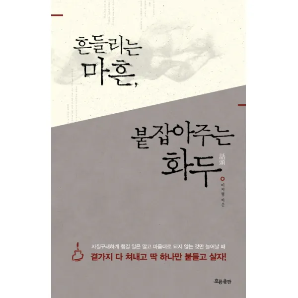 흔들리는 마흔 붙잡아주는 화두:곁가지 다 쳐내고 딱 하나만 붙들고 살자, 흐름출판