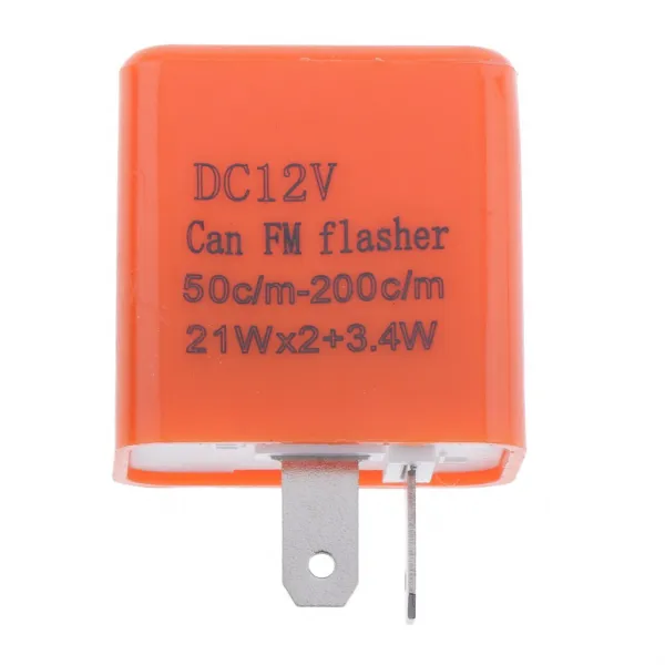 Qdy 2 핀 12v 42w 전자 방향 지시등 노출증 릴레이 수정 빠른 점멸 주황색