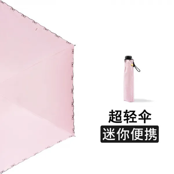 전자동 선우산 선셋 앤티크 심플 파라솔 여 자외선 차단 스마트 휴대용 투, 초경량 휴대 타입 mdash라이트 핑