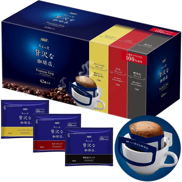 kumiJP agf 작은 럭셔리 커피 가게 정기적 인 프리미엄 드립 접근 42 가방 [Drip Coffee] [Mitsuko], 1개