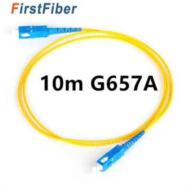 [해외] FIRSTFIBER 10 M SC UPCSC UPC G657A 광섬유 패치 케이블 점퍼 패치 코드 단면 2.0MM SC PCSC PC PVC SM 벤드 무신경, 상세내용표시