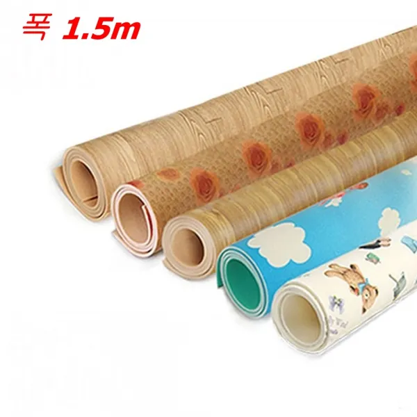 방바닥매트 아이방 아기 어린이 매트 폭1.5m 두께10mm, 1.오크