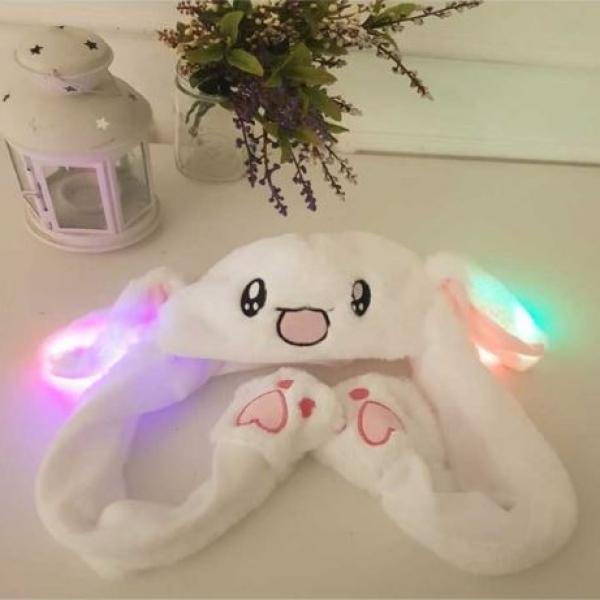 LED 귀 쫑긋 움직이는 불들어오는 토끼 모자