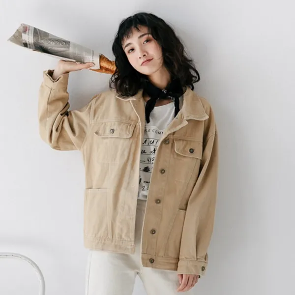 Tea Fishing여성 봄 간절기 점퍼 자켓 데님YK-20