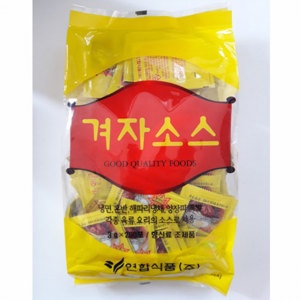 [박스할인] 일회용 연합 겨자소스( 3gX200포)X 10개 포장용소스 배달용, 1박스, 6kg
