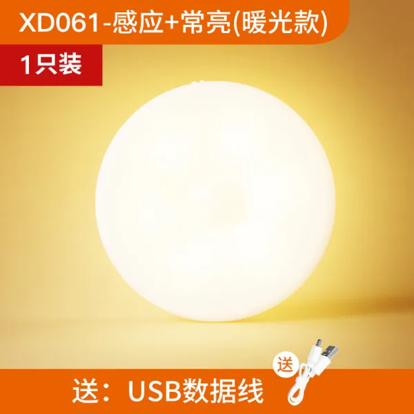 취침등 달그림자 무드등 스마트 센서 램프소리 빛제어 가정용 led복도램프 거실 침대헤드 야밤, T08-특혜 타입(1세트)usb충전+센서 타입(따뜻한빛