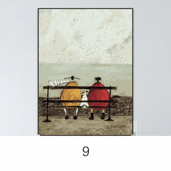 더블류 캐릭터 연인 커플 DIY 디지털 유화 그림 그리기 X04, 3
