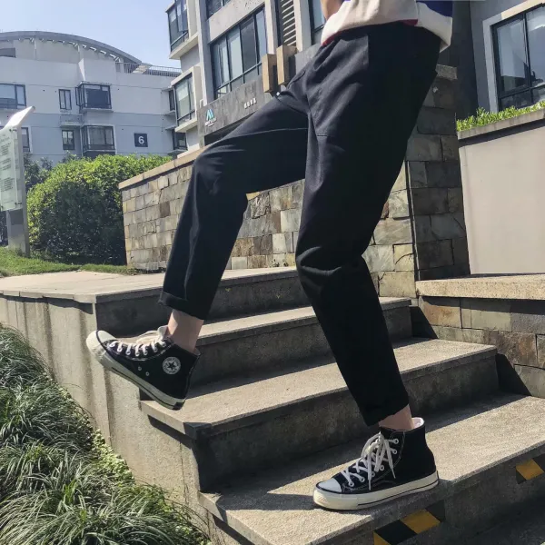 DIPYLON 남성 캐주얼 바지 프렌치 슬랙스 남자 일자핏 봄 여름 낙조감 와이드 9부 팬츠 인스 초화의, M