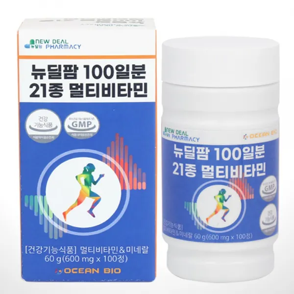 100일분 21종 멀티비타민 영양제 1박스 100정 뉴딜팜, 100개입