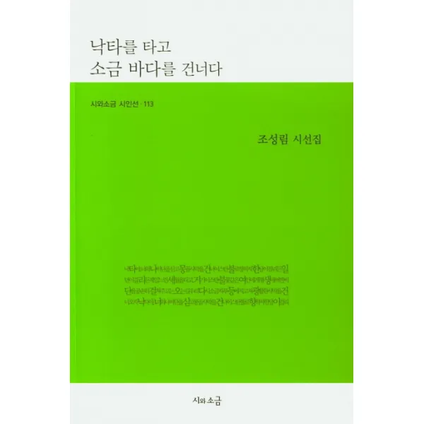 낙타를 타고 소금 바다를 건너다:조성림 시선집, 시와소금